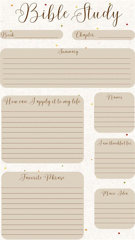 Bible Study Template