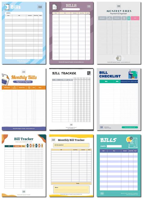 Bill Organiser Template