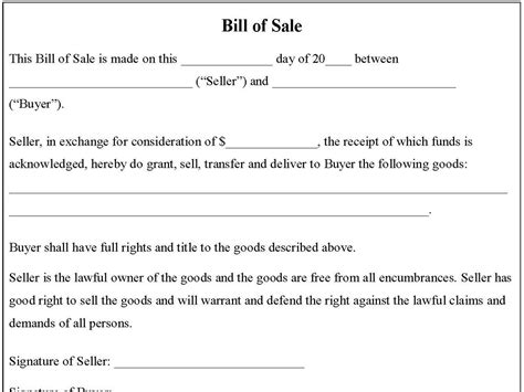 Bill.of Sale Template