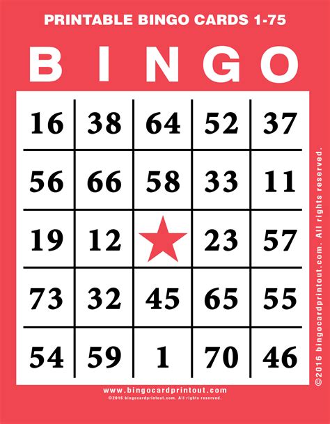 Bingo Cards Printable 1 75