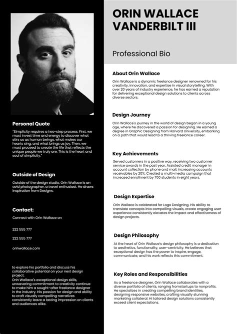 Bio Examples Templates