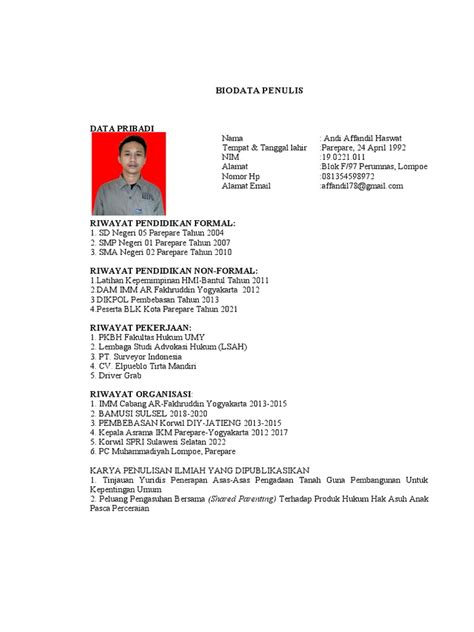 Biodata Penulis