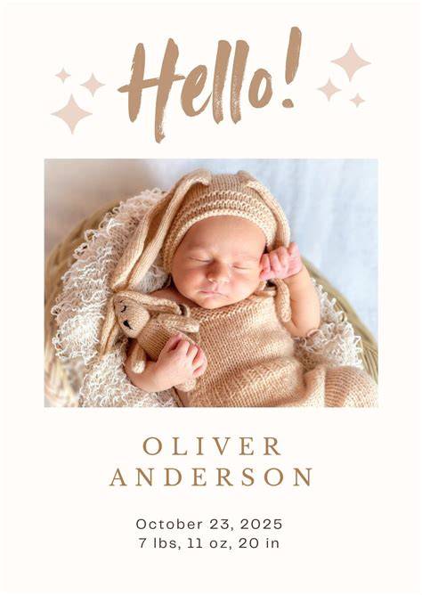 Birth Announcement Template Free
