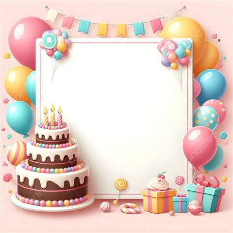 Birthday Card Empty Template