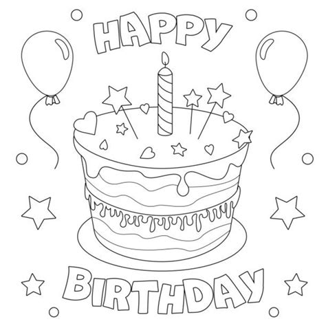 Birthday Card Printable Free Coloring