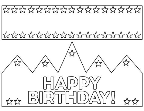 Birthday Crown Printable Free