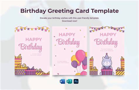 Birthday Greeting Card Template
