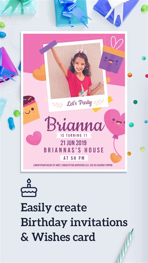 Birthday Invitation Card Maker Free Printable