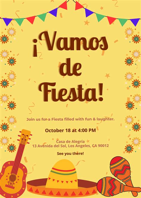 Birthday Invitation Templates In Spanish