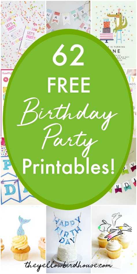 Birthday Party Printables Free