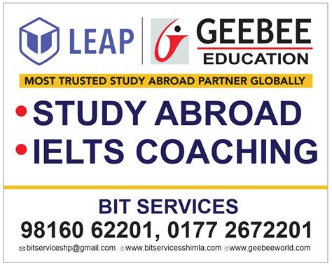 Bit Services IELTS Coaching Institute and GEEBEE Shimla Study Abroad Consultancy