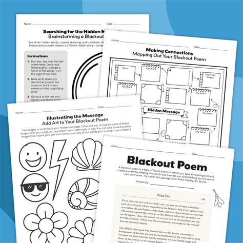 Blackout Poetry Template