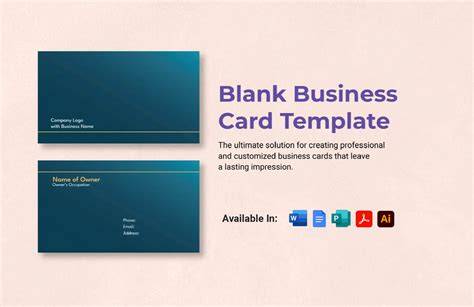 Blank Business Cards Templates