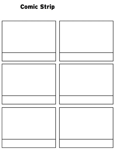 Blank Cartoon Strip Template