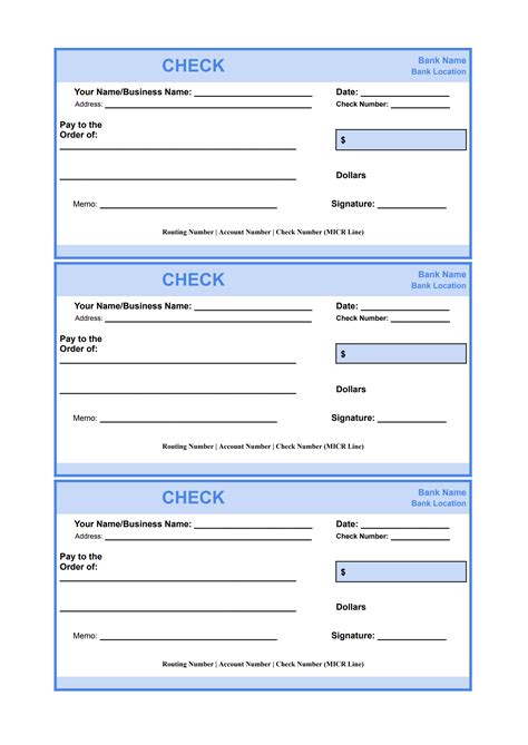Blank Check Template Galaxy