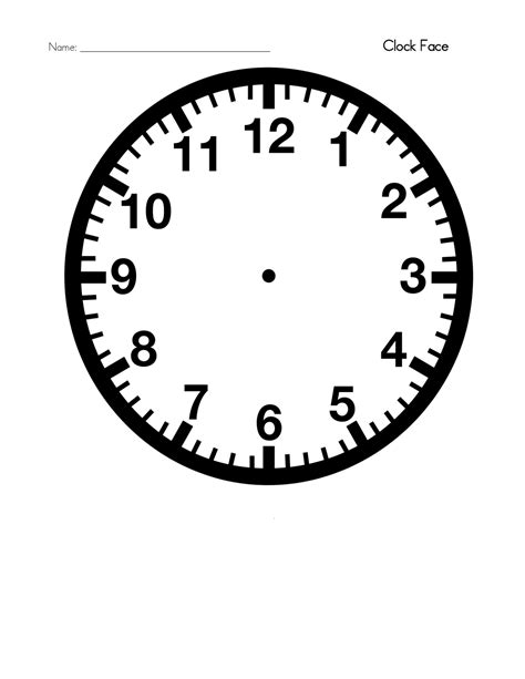 Blank Clock Template