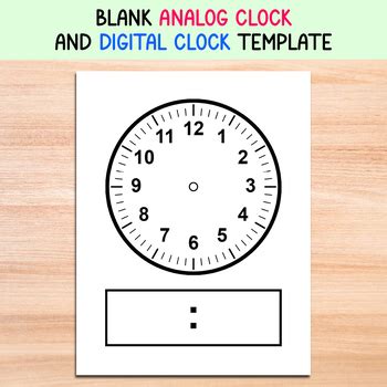 Blank Digital Clock Template