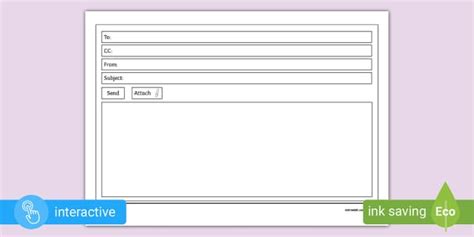 Blank Email Template For Students