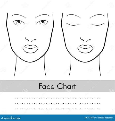 Blank Face Makeup Template
