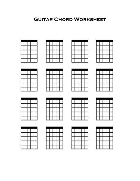 Blank Guitar Chord Sheets Printable