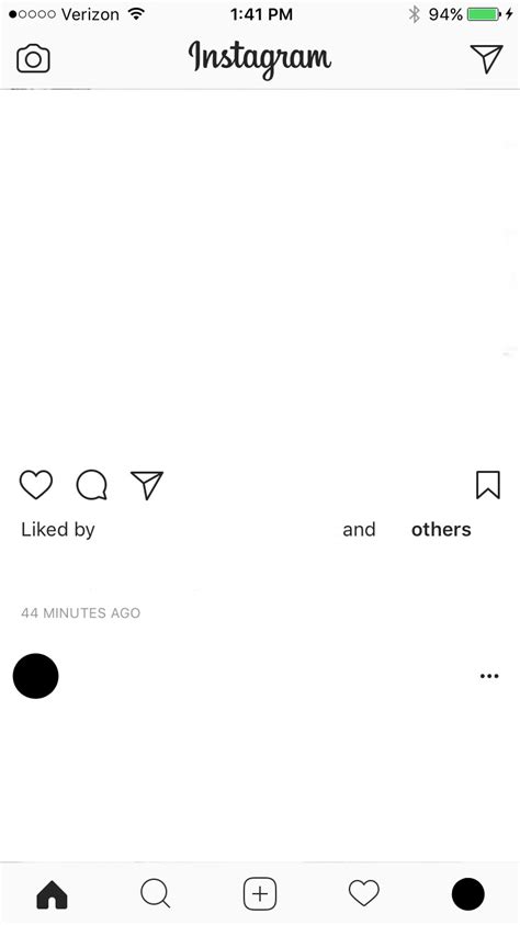 Blank Instagram Comment Section Template