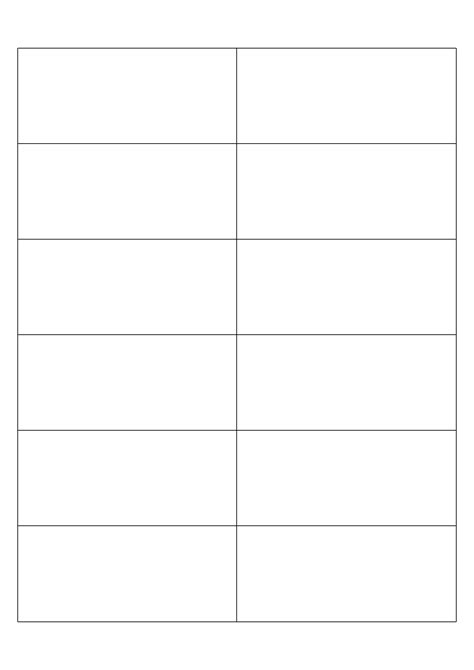 Blank Label Template Word