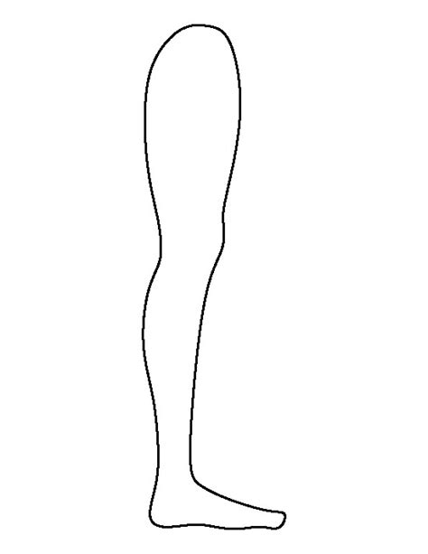 Blank Leg Tattoo Template