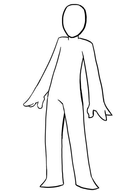 Blank Person Outline Template