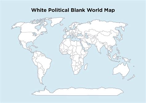 Blank Political World Map Printable