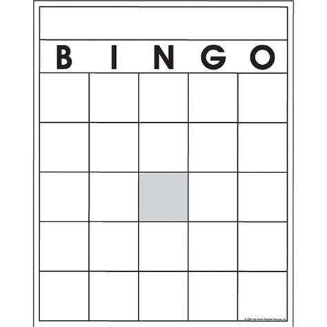 Blank Printable Bingo Sheets
