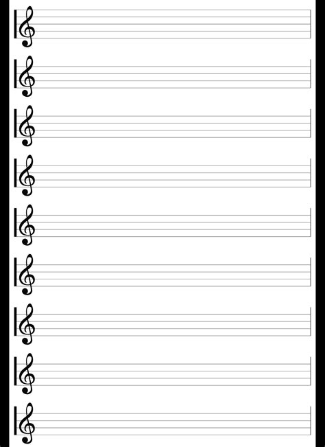 Blank Printable Sheet Music