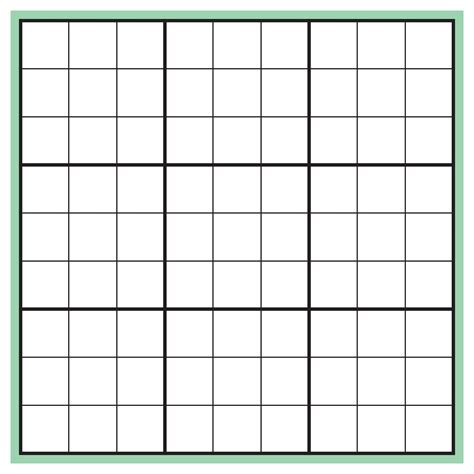 Blank Printable Sudoku