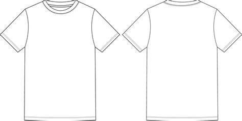 Blank Shirt Template Front And Back