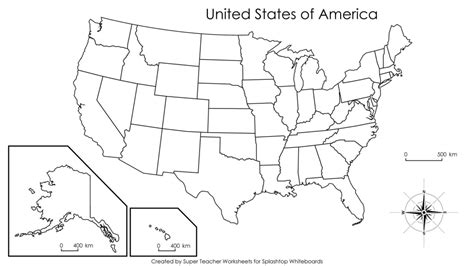 Blank State Map Quiz Printable
