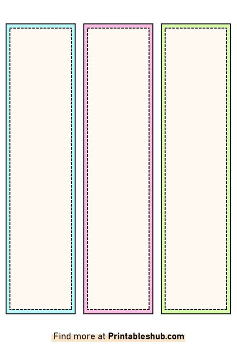 Blank Template For Bookmarks Printable