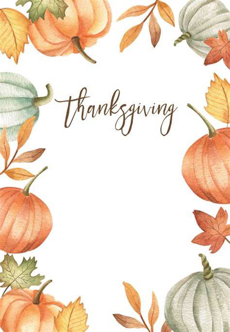 Blank Thanksgiving Invitation Template