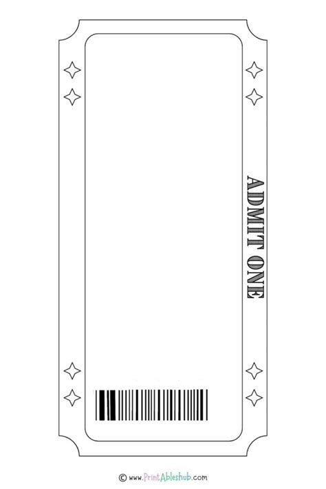 Blank Ticket Template