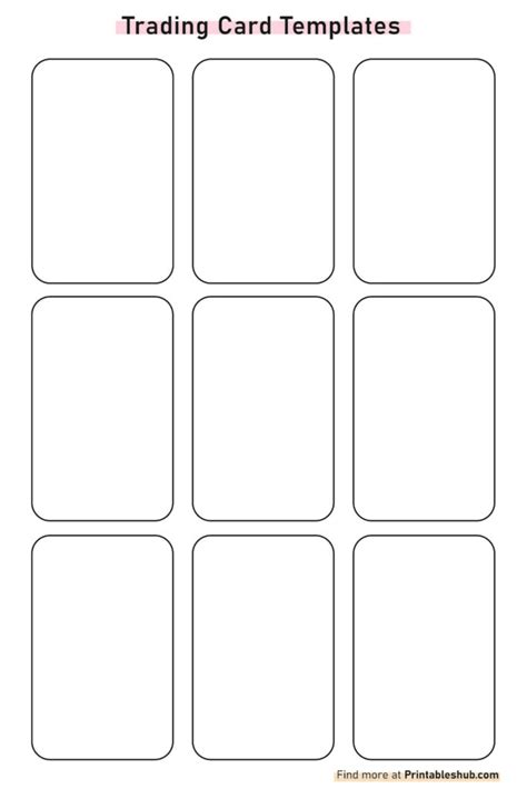 Blank Trading Card Templates
