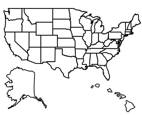 Blank Us Map Printable Free