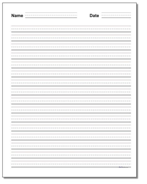 Blank Writing Template