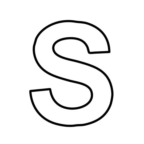 Block Letter S Template