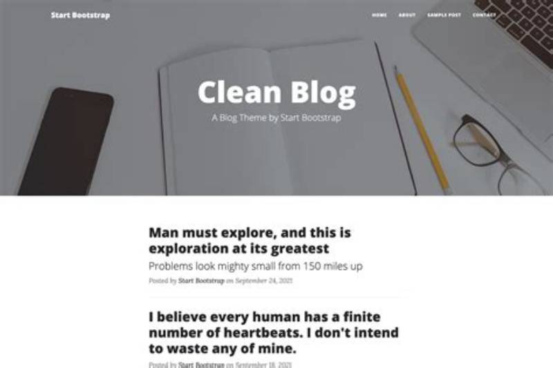 Blog Clean Mobile Friendly Bootstrap Template