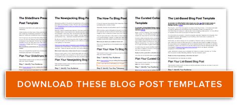 Blog Post Word Template