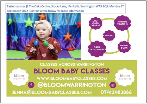 Bloom Baby Classes St Helens and Wigan (Sutton Village)
