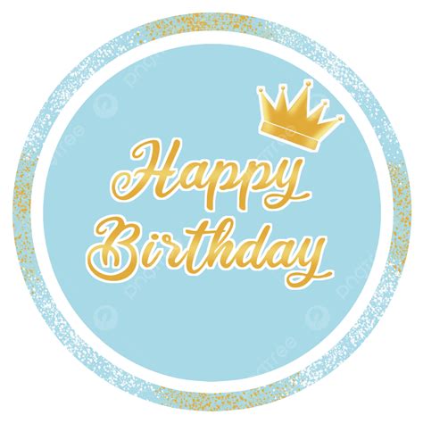 Blue Happy Birthday Cake Topper Printable