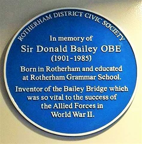 Blue Plaque - Sir Donald Coleman Bailey (1901-1985)