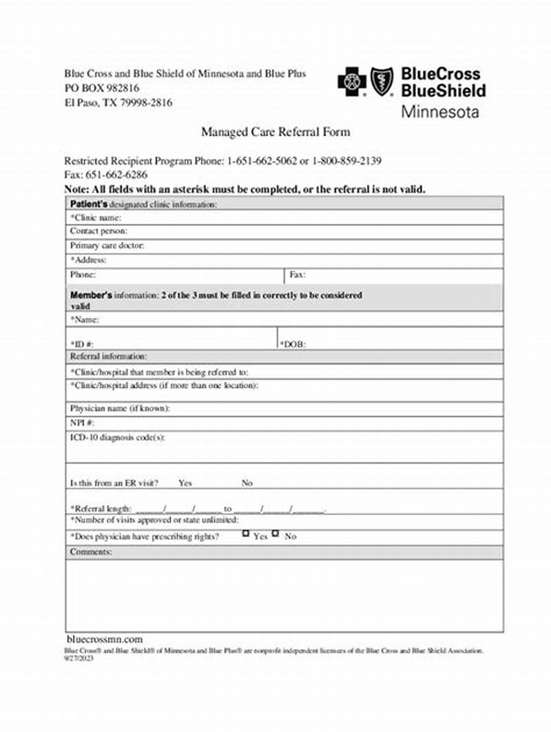 Blue Plus Restricted Recipient Program Form