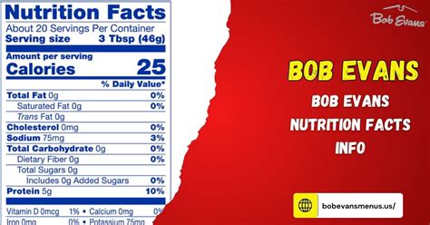 Bob Evans Calorie Chart