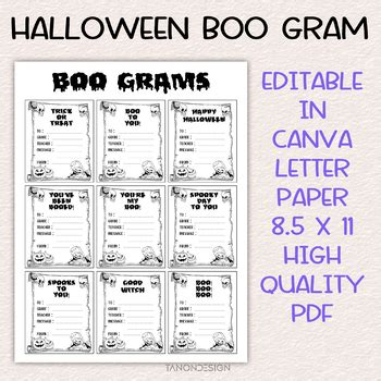 Boo Grams Template Free