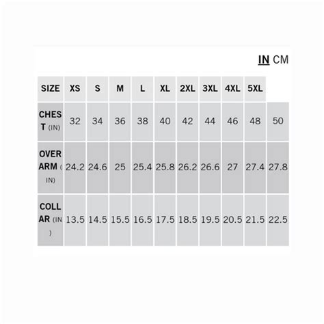 Boohooman Size Chart